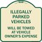 Signmission Illegally Parked Vehicles Towed Owners Expense Heavy-Gauge Alum Sign, 18" L, 18" H, TG-1818-23897 A-DES-TG-1818-23897 - alternate 1